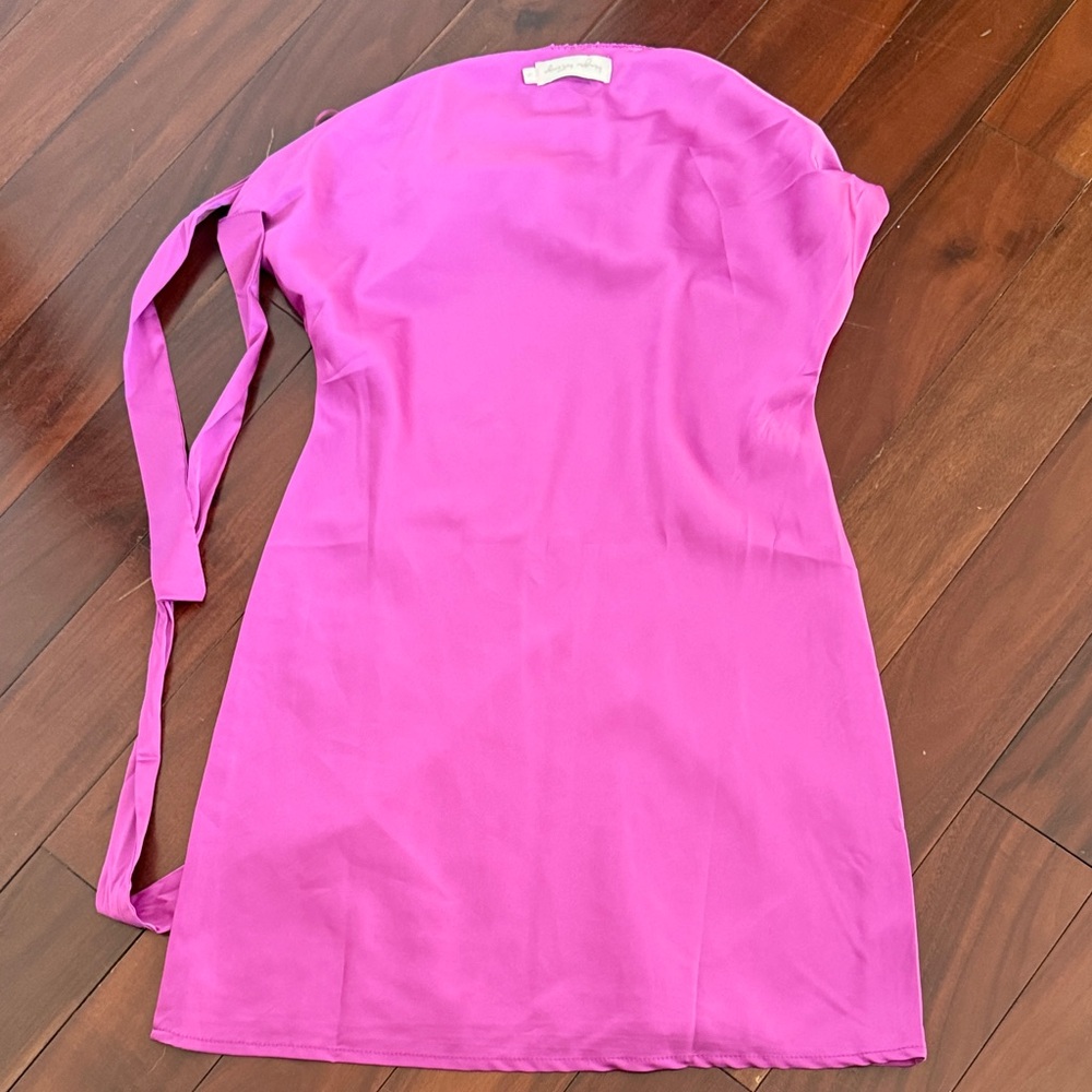 Vibrant satin Purple Dress - size small